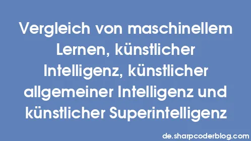 Vergleich von maschinellem Lernen, künstlicher Intelligenz, künstlicher allgemeiner Intelligenz und künstlicher Superintelligenz - Thumbnail