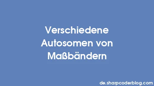 Verschiedene Autosomen von Maßbändern - Thumbnail