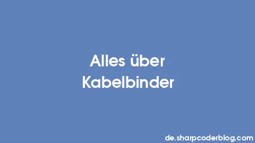 Alles über Kabelbinder - Thumbnail