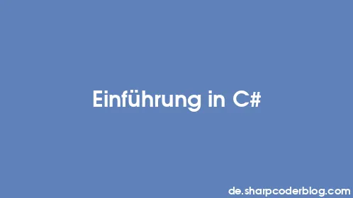 Einführung in C# - Thumbnail