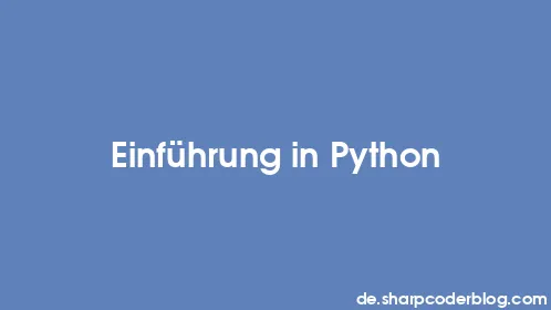 Einführung in Python - Thumbnail