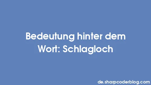 Bedeutung hinter dem Wort: Schlagloch - Thumbnail