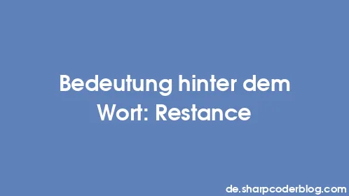 Bedeutung hinter dem Wort: Restance - Thumbnail