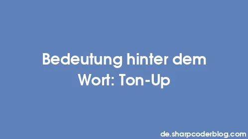 Bedeutung hinter dem Wort: Ton-Up - Thumbnail