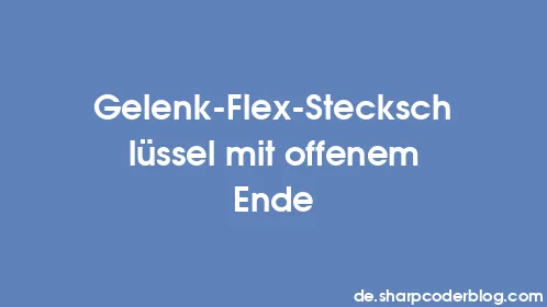 Gelenk-Flex-Steckschlüssel mit offenem Ende - Thumbnail