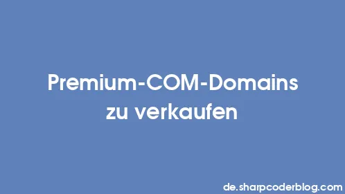 Premium-COM-Domains zu verkaufen - Thumbnail