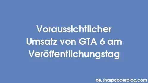 Voraussichtlicher Umsatz von GTA 6 am Veröffentlichungstag - Thumbnail