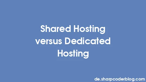 Shared Hosting versus Dedicated Hosting - Thumbnail