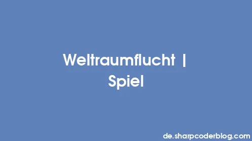 Weltraumflucht | Spiel - Thumbnail