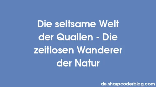 Die seltsame Welt der Quallen - Die zeitlosen Wanderer der Natur - Thumbnail