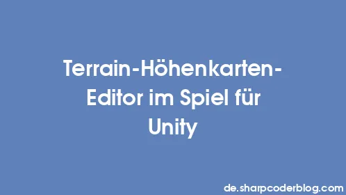 Terrain-Höhenkarten-Editor im Spiel für Unity - Thumbnail