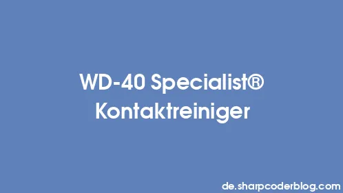 WD-40 Specialist® Kontaktreiniger - Thumbnail