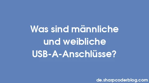 Was sind männliche und weibliche USB-A-Anschlüsse? - Thumbnail