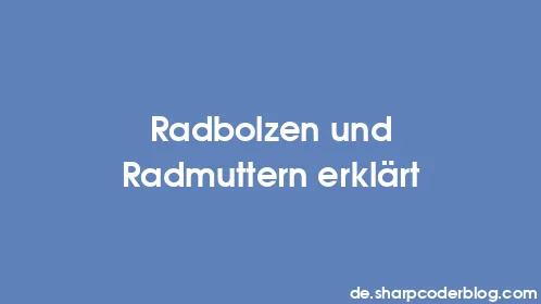 Radbolzen und Radmuttern erklärt - Thumbnail