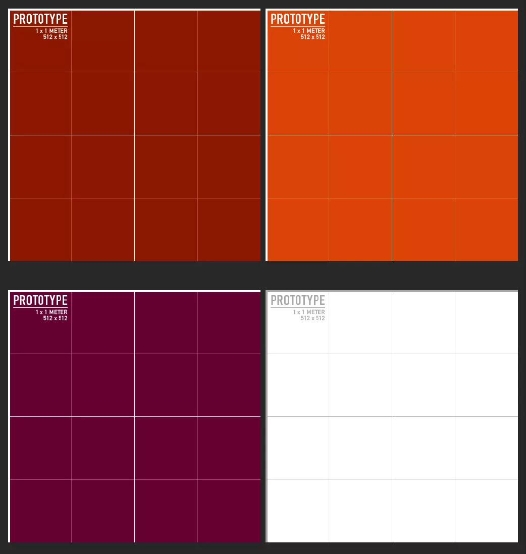 Materialprototyp-Voreinstellungen in Unity.