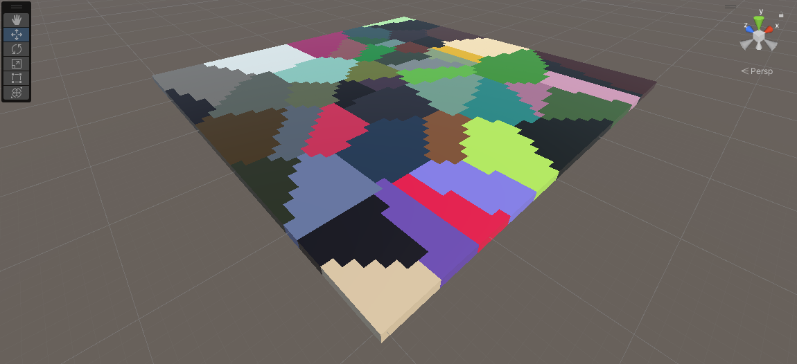 Voronoi-Diagramm in Unity.